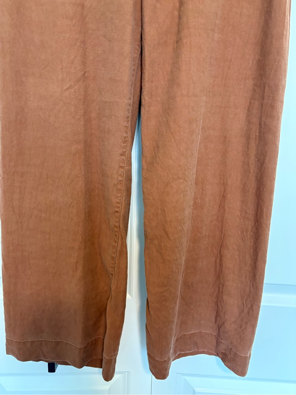 Maeve The Colette Wide Leg Pants Women 28 Linen Blend brown Boho - Picture 3 of 12